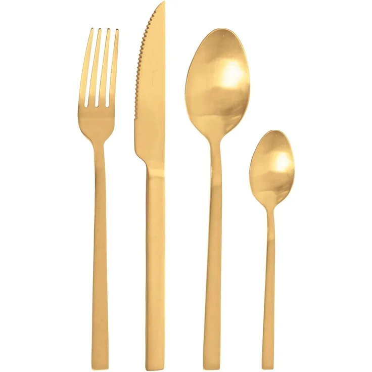 PINTINOX Besteck-Set DUKE SATIN SUN (24-tlg), 6 Personen, Edelstahl 18/0, in moderner und zeitloser Formgebung
