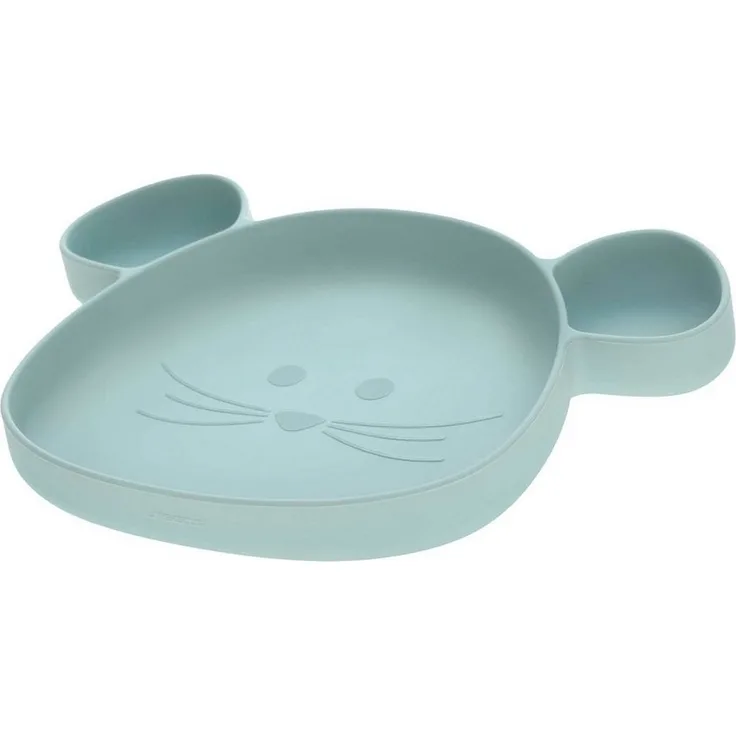 Lässig Esslernteller mit Saugfuß Little Chums Maus blau