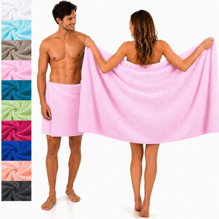 Betz Saunatuch 2 Stück Saunatücher Palermo 80x200 cm Badetuch Strandtuch, 100% Baumwolle (Set, 2-St) – Bild 1