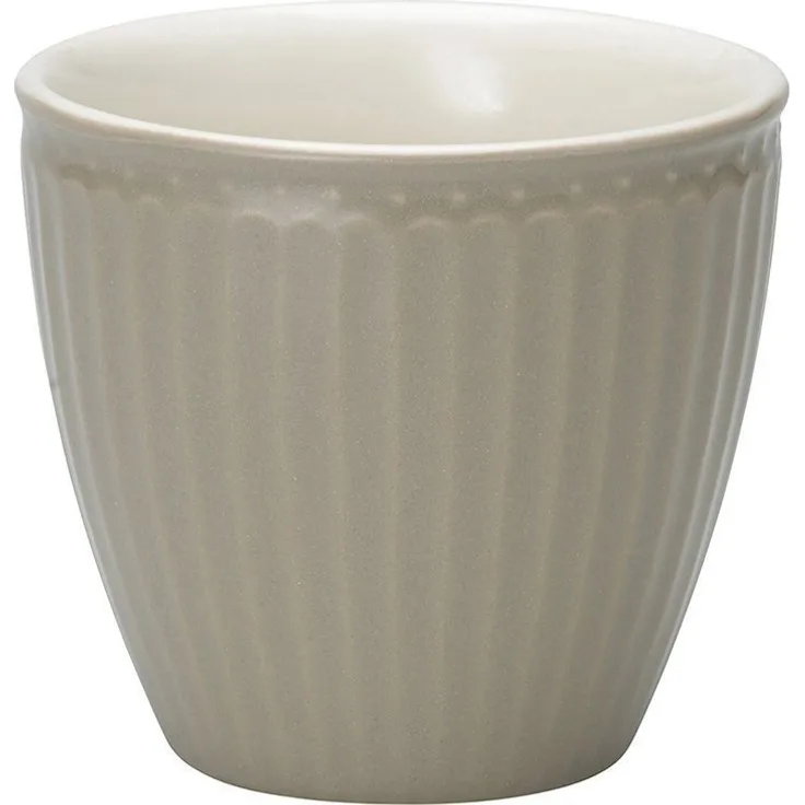 Greengate Latte Cup Alice Warm Grey Tasse Steingut Grau