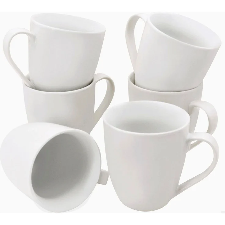 Retsch Arzberg Becher, 6-tlg, Porzellan, großer XXL Henkelbecher in gefällig bauchiger Form, 6-teilig, 500 ml – Bild 4