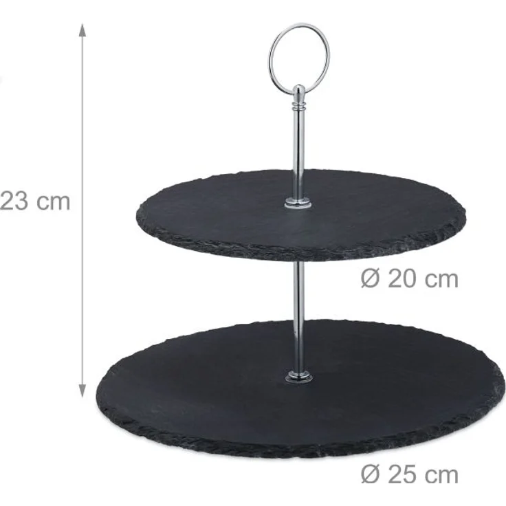 Etagere Schiefer 2 Etagen – Bild 4