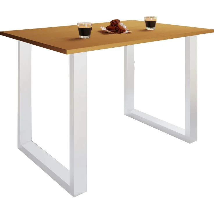 VCM Esstisch Xona 917375 Weiß / Buche H. 76 x B. 140 x T. 50 cm – Bild 1
