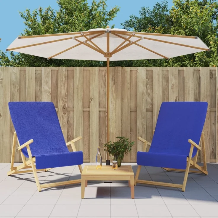 vidaXL Strandtücher 2 Stk. Königsblau 60x135 cm Stoff 400 GSM 362677 – Bild 1