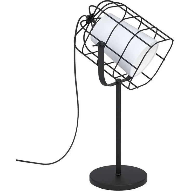Eglo 43421 Tischleuchte BITTAMS weiß, schwarz L:27,5 B:26 H:57cm mit Kabelschalter
