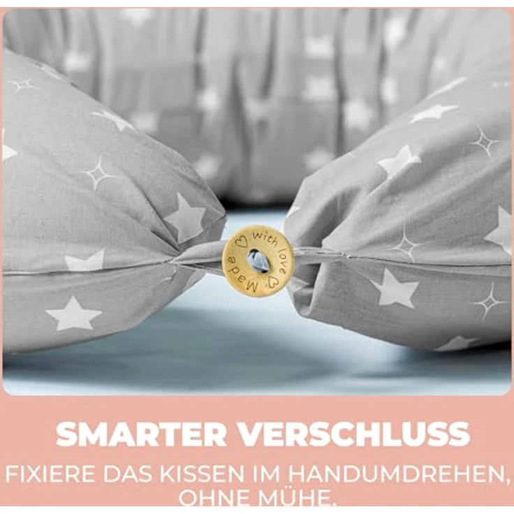 Stillkissen Schwangerschaftskissen XXL 200x70cm Lagerungskissen für Baby/Erwachsene Kissen für Schwangere Seitenschläferkissen mit Bezug aus Baumwolle Ergonomisch & Multifunktional 100% Waschbar – Bild 4