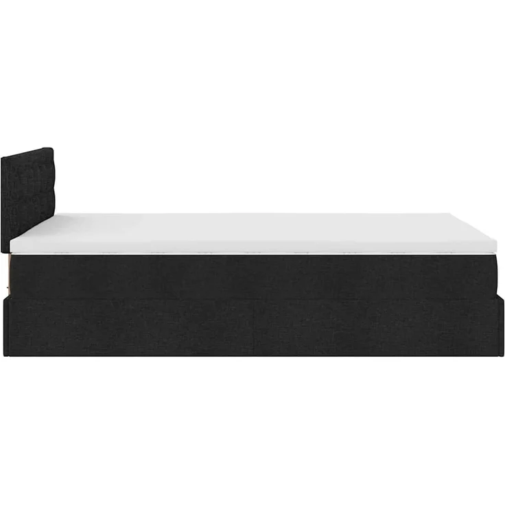 vidaXL Ottoman-Bett mit Matratze Schwarz 120x200 cm Stoff 3311617 – Bild 9