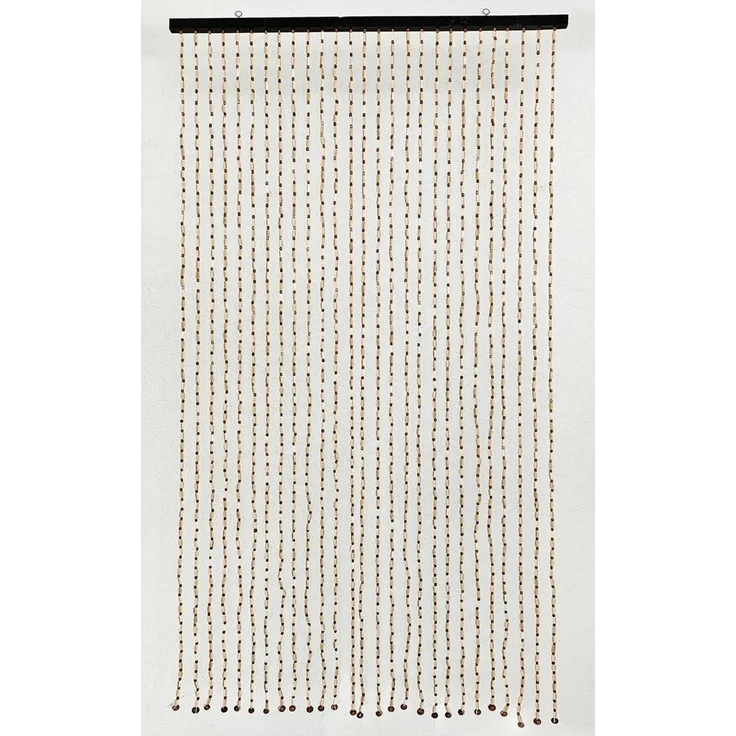 Yudu Türvorhang Türvorhang Vorhang mit Holzperlen Handarbeit 90x180cm