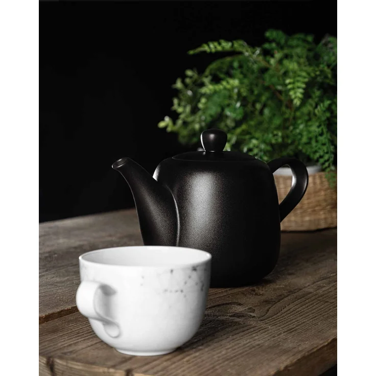 Seltmann Weiden Liberty Velvet Black Kanne mit Stövchen 1,6 l – Bild 2