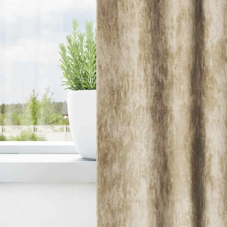 vidaXL Samtvorhänge 2 stk. Creme 225 x 140 cm Samt 4107735 – Bild 3