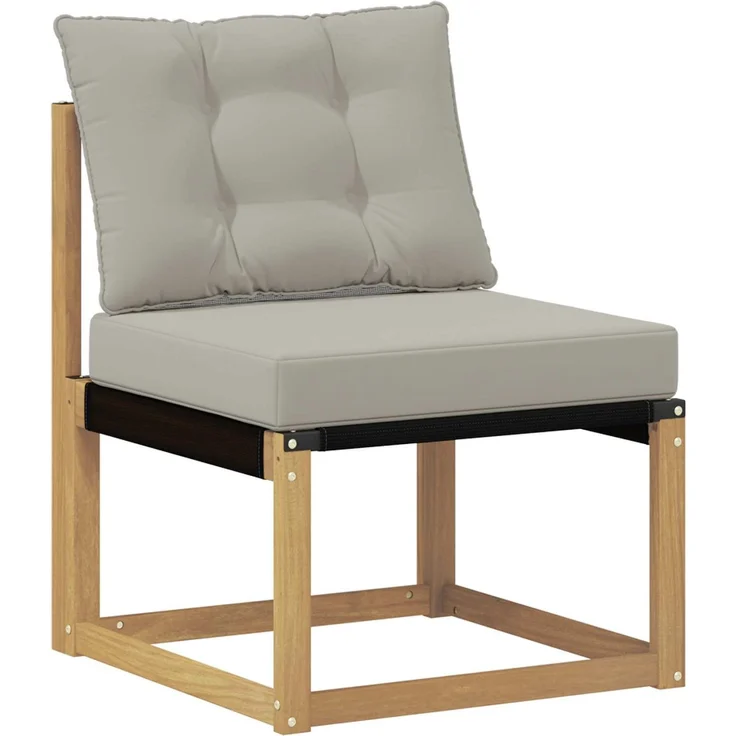 vidaXL Outdoor-Sofagarnitur 9 stk. Weiß und Hellgrau 3389625 – Bild 4