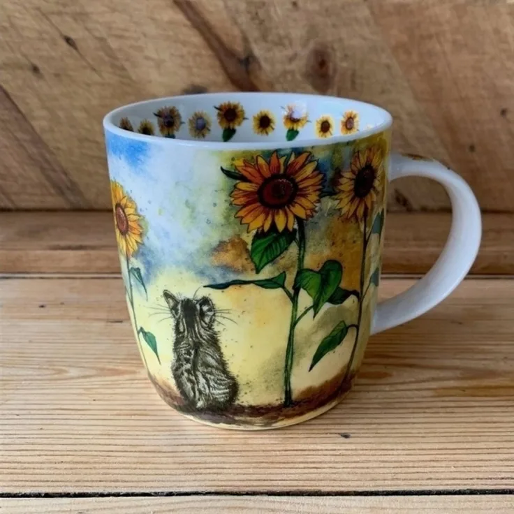 GiftWorld Becher M96 Katze und Sonnenblumen