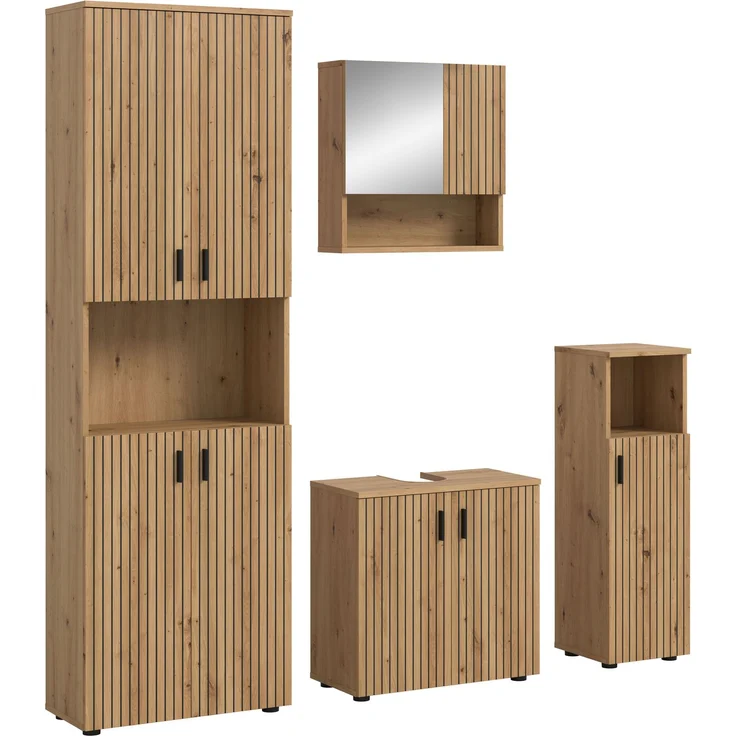 Badkombination B/H/T: 180x192x30 cm in Artisan Oak Nachbildung und -- – Bild 1