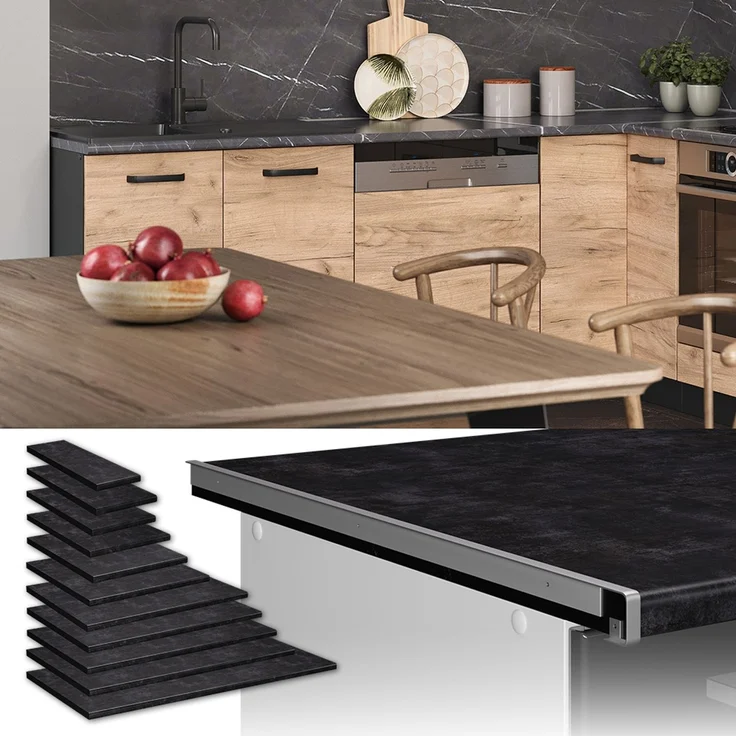 Küchenarbeitsplatte R-Line Anthrazit 40 cm Vicco – Bild 2