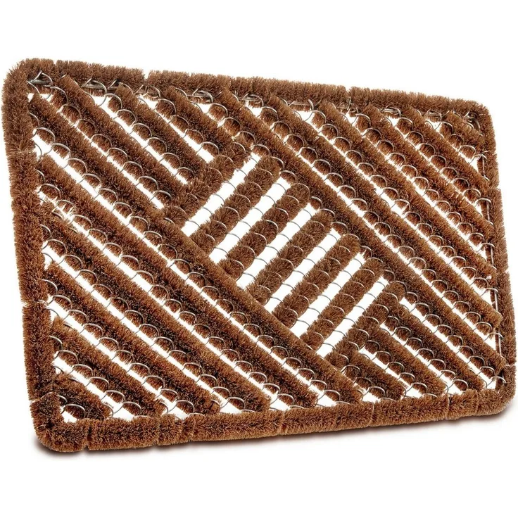 HANSE Home Fußmatte Grid Brushes Mat, Türmatte, rechteckig, Höhe: 33 mm, Gitter, Robust, Bürsten, Innen, Außen, Schmutzabtreter, Wetterfest