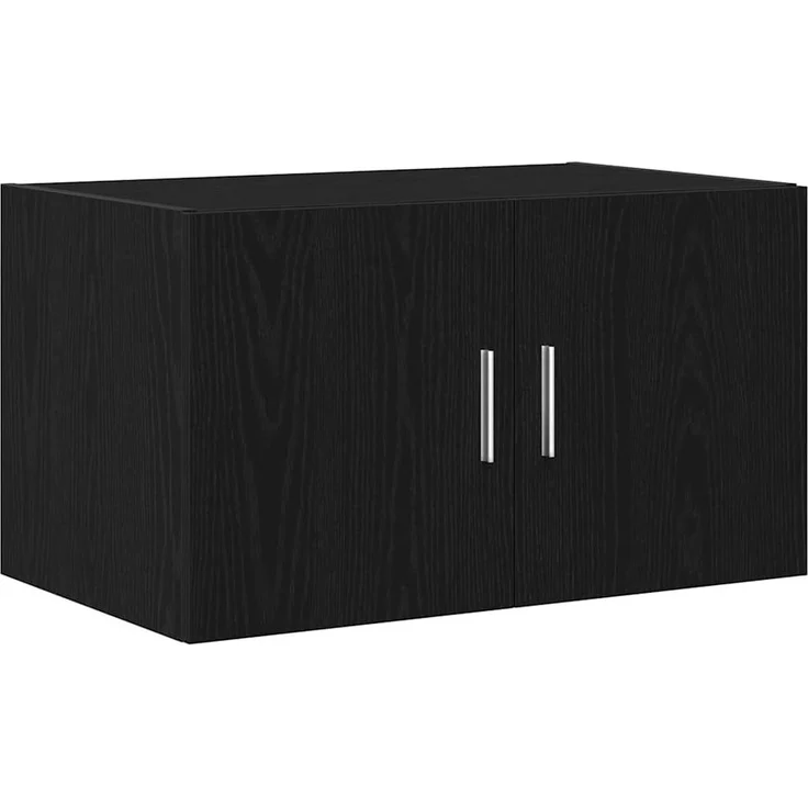 vidaXL Wandschrank Wandmontiert Schwarz Eichen-Optik 70 x 42,5 x 40 cm 869152 – Bild 1