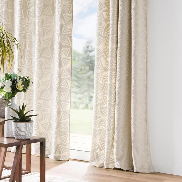 U10 Gardine mit Ösen EVA, Beige, 135x260 cm – Bild 5