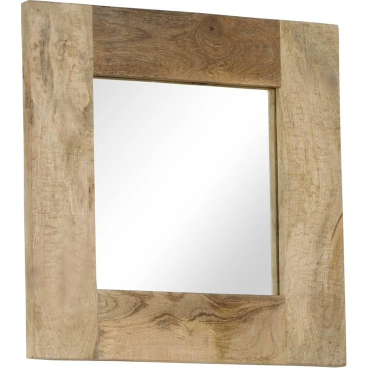 Spiegel, Wandspiegel Mangoholz Massiv 50 x 50 cm – Bild 7