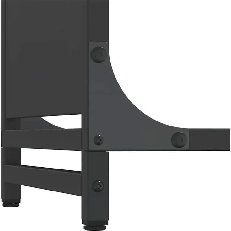 vidaXL Brennholzregal Schwarz 90x28x90 cm Kaltgewalzter Stahl 864215 – Bild 8