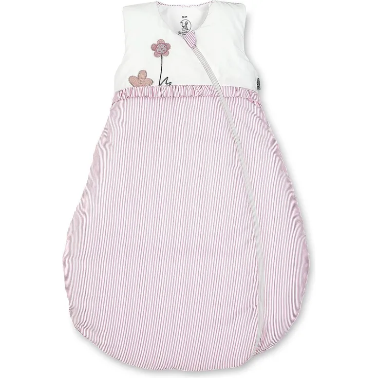 Sterntaler Schlafsack für Kleinkinder, Ganzjährig, Wärmeregulierung, Reißverschluss, Größe: 110, Emmi Girl, Weiß/Rosa