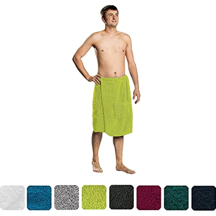 Lanudo Saunatuch Lanudo® Herren Saunakilt Pure Line, 100% Baumwolle, 400g/m, antibakter – Bild 3