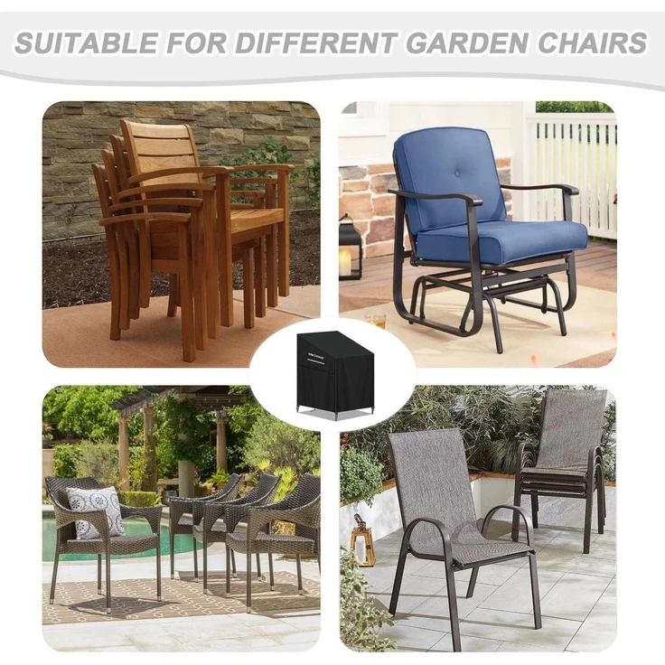 Schutzhülle Gartenstühle Stapelstühle Hochlehner – Bild 7