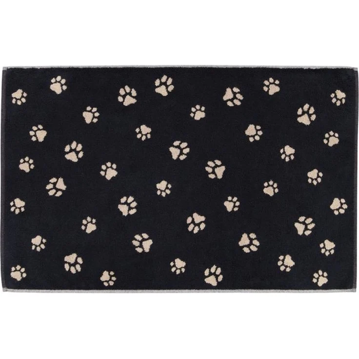 Cawö Badematte Duschvorleger We love Dogs 6247-93 Pfoten Schwarz 50x80 – Bild 3