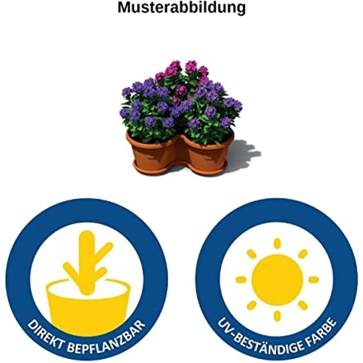 Engelland Blumenständer Säulentopf, Hochbeet, Kräuterbeet (Vorteils-Set, 5 St, 11 Liter Fassungsvermögen je Ebene), fallsicher, UV-beständig, stapelbar, platzsparend, robuster Kunststoff – Bild 5