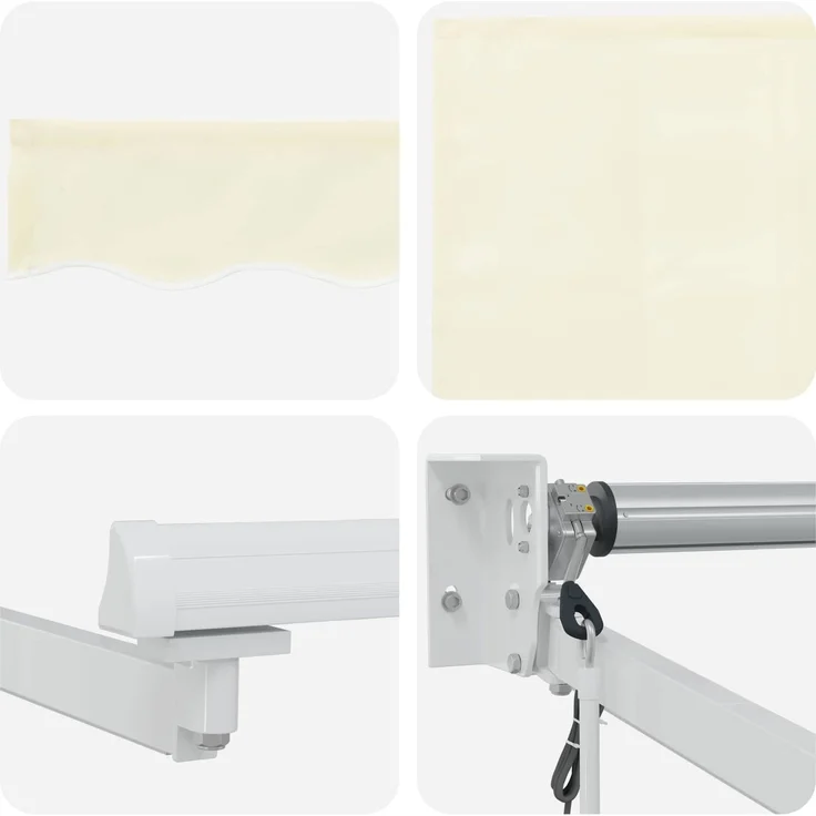 vidaXL Elektrische ausziehbare Markise Creme 4,5 × 3 m 3419646 – Bild 6