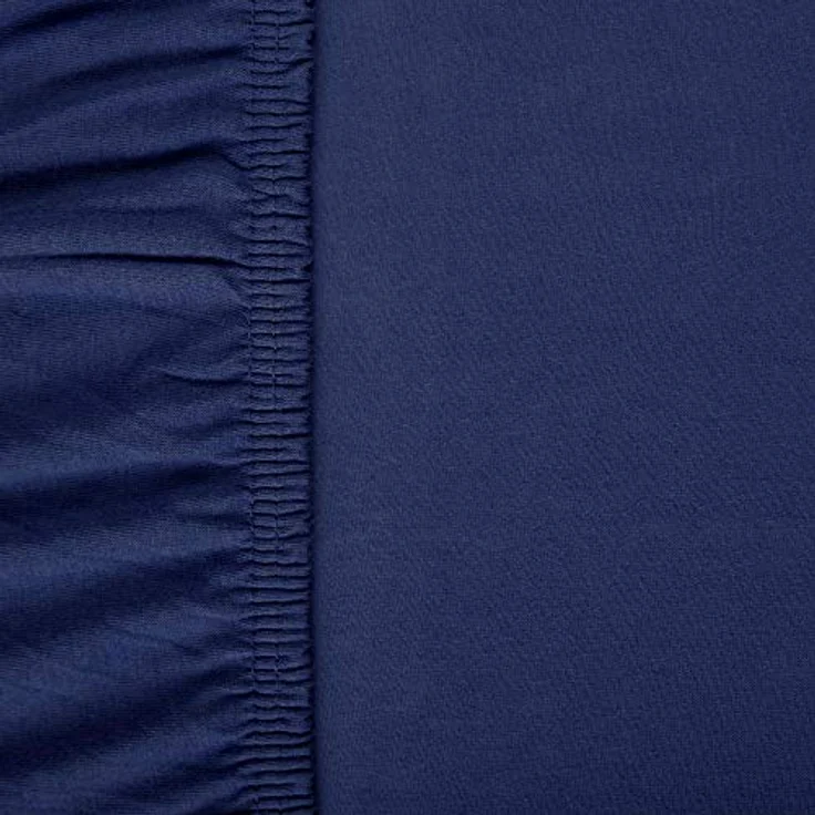 aqua-textil Viana Spannbettlaken 140x200-160x200 cm dunkel blau Baumwolle Spannbetttuch Jersey Laken – Bild 4