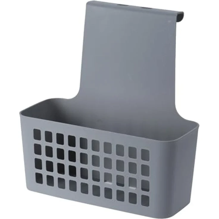 HAC24 Aufbewahrungskorb Hängekorb Aufbewahrungskorb Bad Küche Aufbewahrung Einhängekorb (4 St), Weiß und Grau Kunststoff 24 x 10 x 25 cm – Bild 3