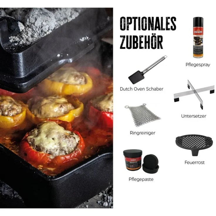 Grillfürst Dutch Oven Kastenform BK6 aus Gusseisen – Bild 7