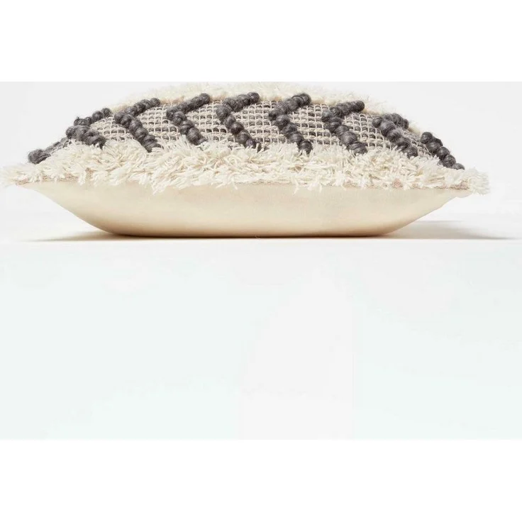 Homescapes Dekokissen Kelim Kissen Lindi creme-grau – Kissen 45x45 cm mit Füllung – Bild 3