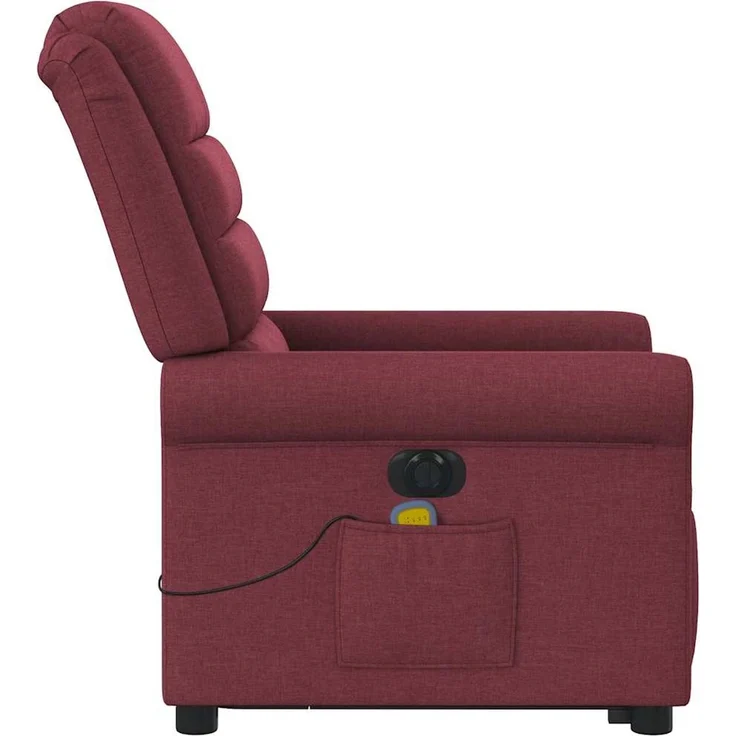 vidaXL Elektrischer Massagesessel mit Aufstehhilfe Weinrot Stoff 3303347 – Bild 6