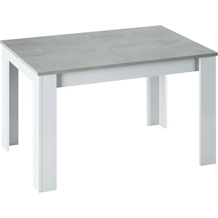 Ausziehbarer Esstisch, Betonfarbe und Artikweiß, Maße 140 x 78 x 90 cm – Bild 6