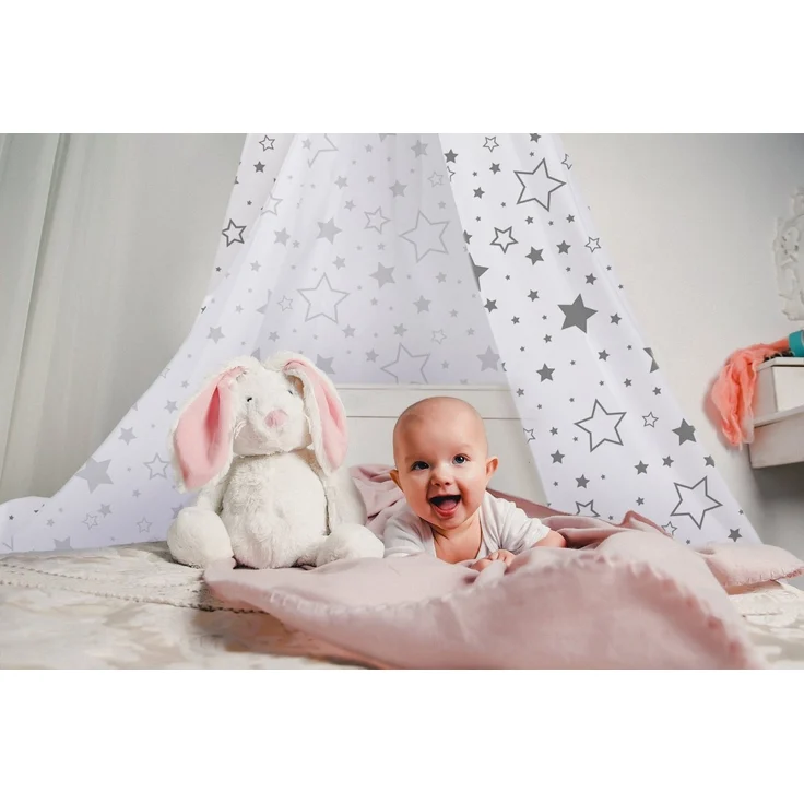 Amilian Betthimmel (Himmel für Babybett, Stubenwagen, Babywiege), Chiffon- oder Vollstoffhimmel – Bild 3