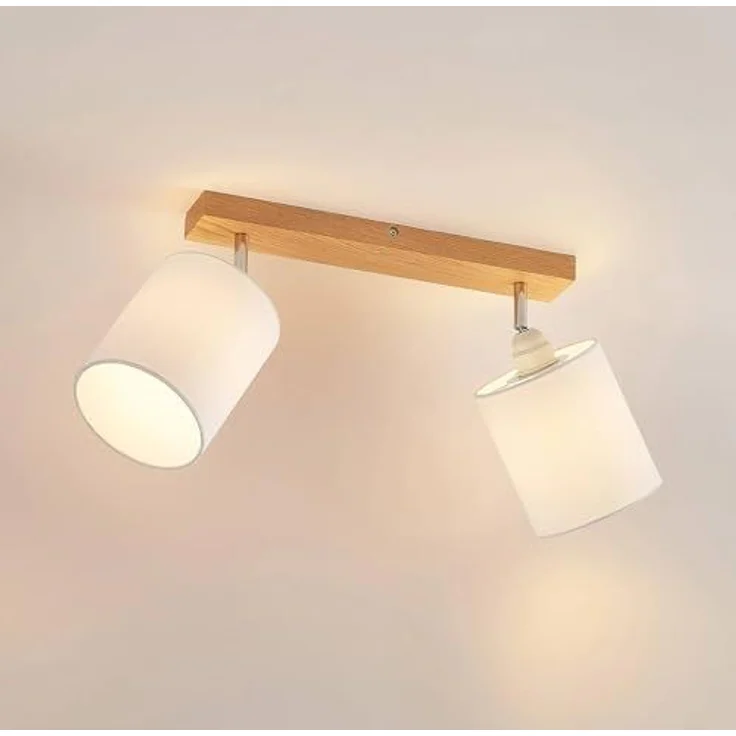 Lindby Deckenstrahler Imarin, Holz IP20, 2 x 15 W LED – Bild 6