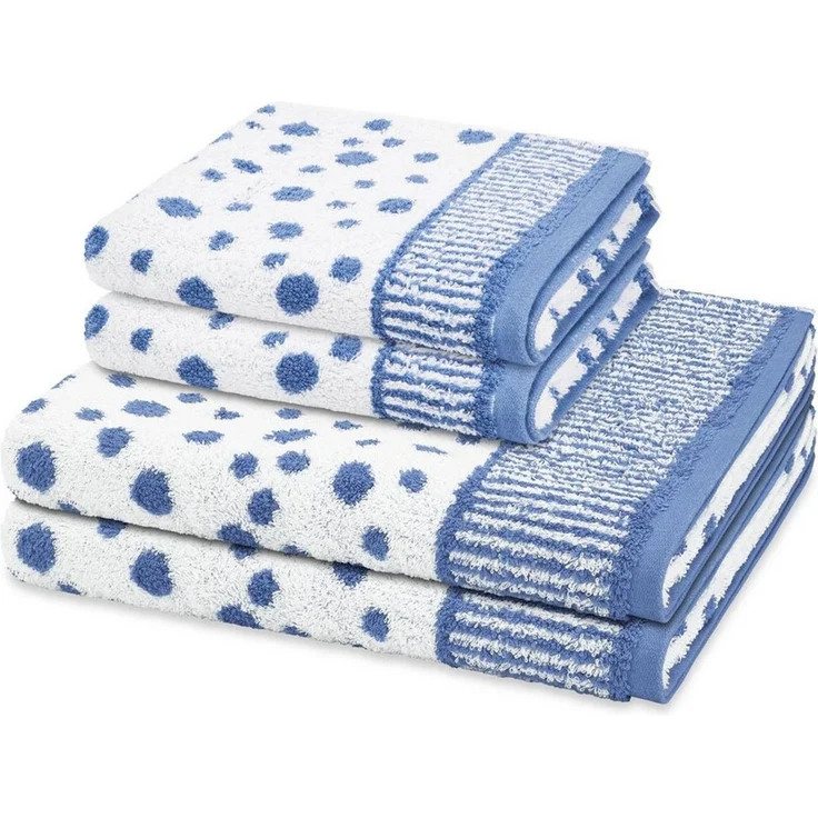 ROSS Handtuch Set Punkte allover, Frottee (Spar-Set, 4-St), 2 X Handtuch 2 X Duschtuch im Set - Baumwolle - Saugstark – Bild 1