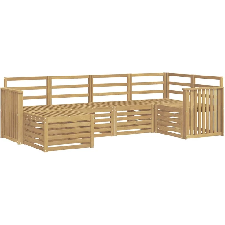 vidaXL Outdoor-Sofagarnitur 6 stk. 5-Sitzer Weiß Polyester 3392109 – Bild 2