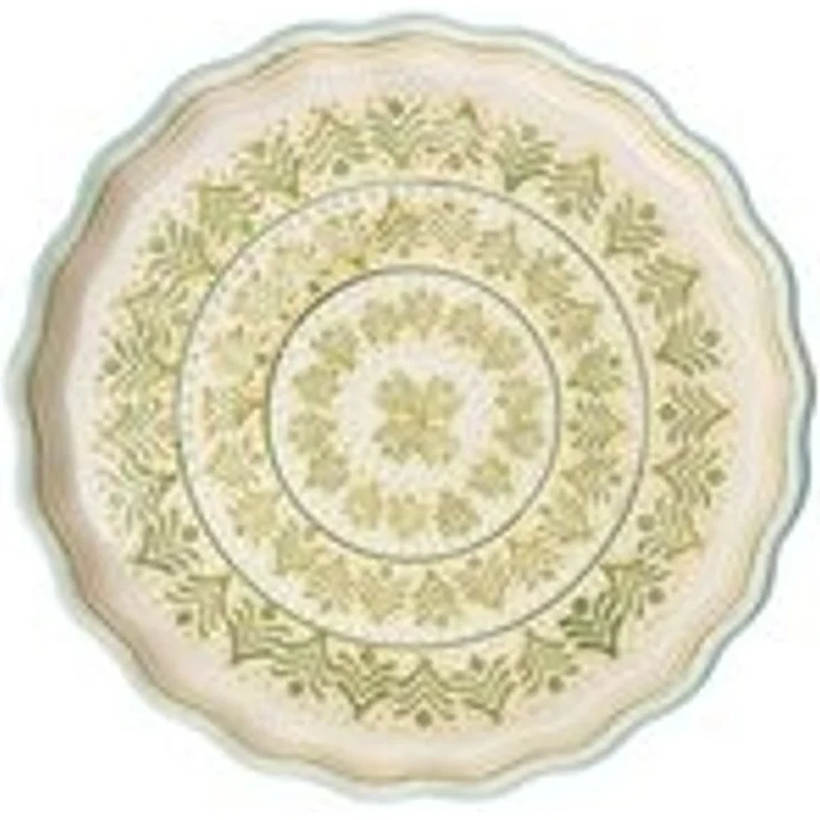 Tranquillo Quicheform aus Steinzeug RETRO Ø27x4 cm grün spülmaschinengeeignet, Backform im Retro-Design mit handgestempeltem Muster – Bild 6