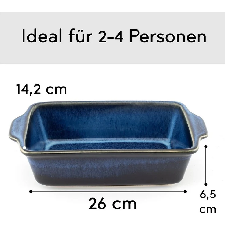 Hanseküche Auflaufform Auflaufform aus hochwertiger Keramik Auflaufform Groß, Keramik, (1-St), Kratzresitent, Hohe Wärmeisolierung – Bild 2