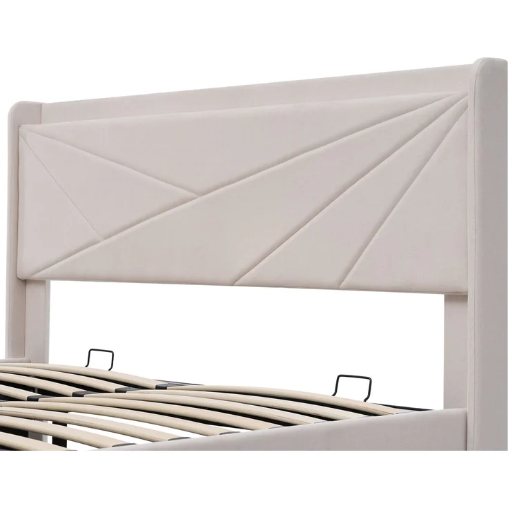 TavilaEcon Boxspringbett mit Bettkasten und USB Typ C beige Liegefläche 140 × 200 cm – Modell 981011AAB – Bild 10