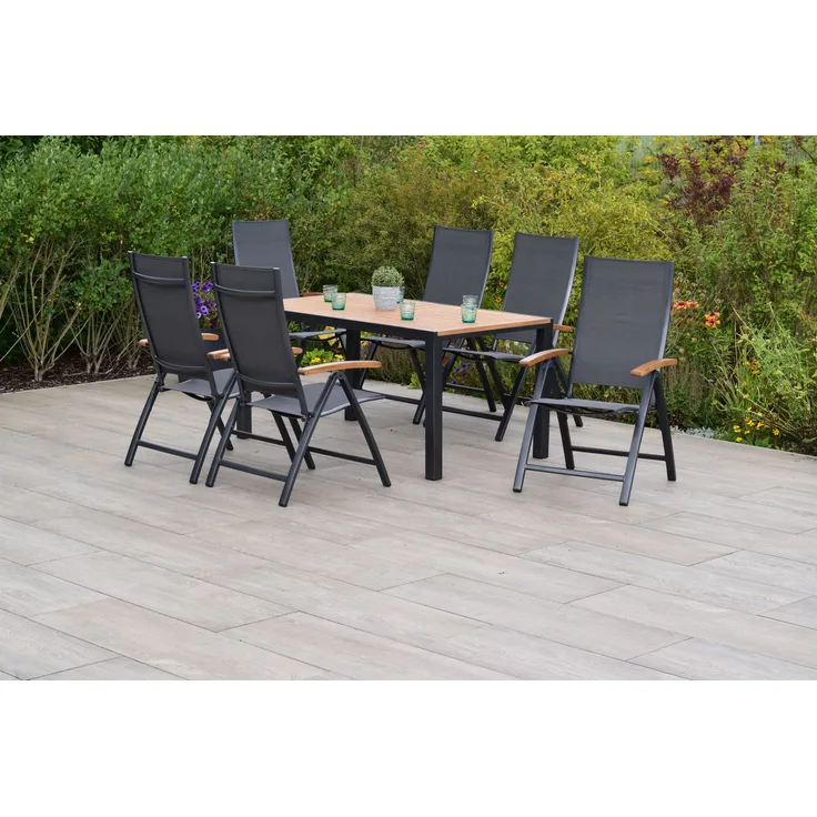 Toblino Gartenmöbel Set 7tlg. 150x90 cm