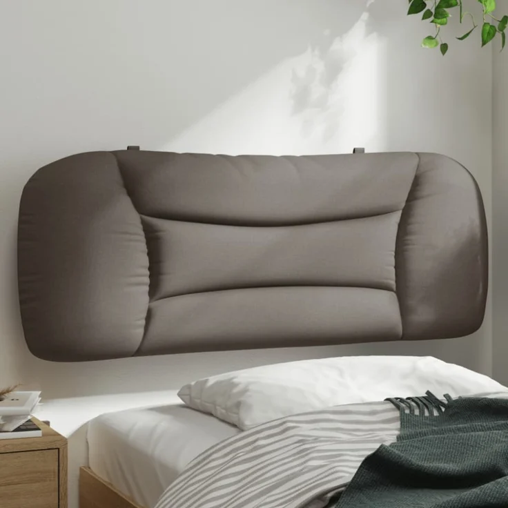 vidaXL Kopfteil-Kissen Taupe 100 cm Stoff – Bild 1