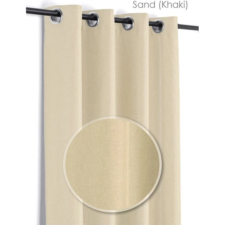 Beautex Vorhang Leinen Optik Brilliant Ösenvorhang, Gardine mit Ösen 140x245 cm (1 St), Ösen, blickdicht – Bild 1