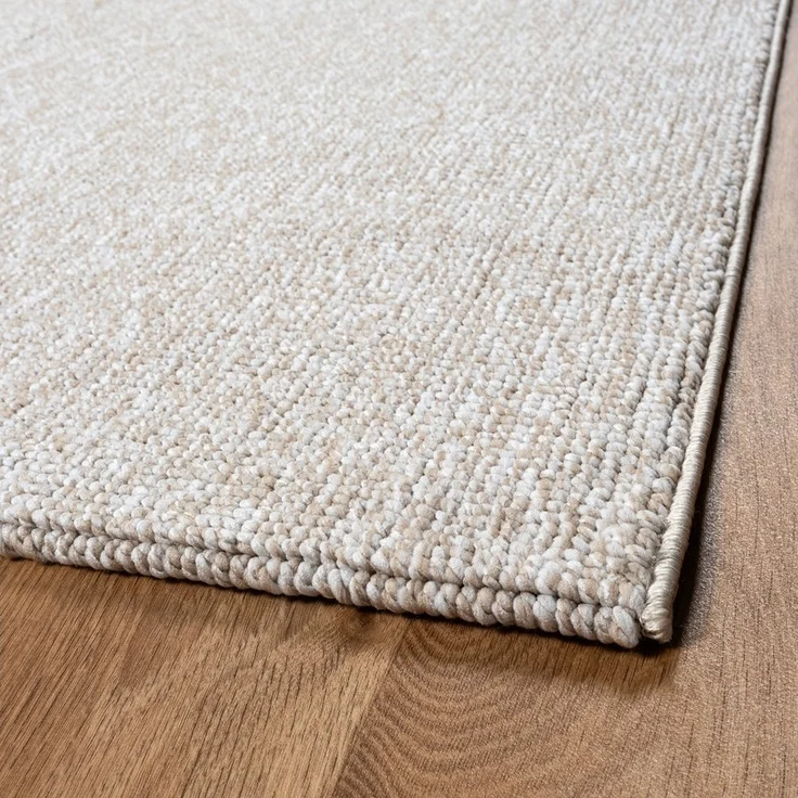 Sanat Teppich Lora Plus, auch als Läufer, rechteckig, Höhe: 5 mm, Kurzflor, uni, gekettelt, Wohnzimmer, Kinderzimmer – Bild 3