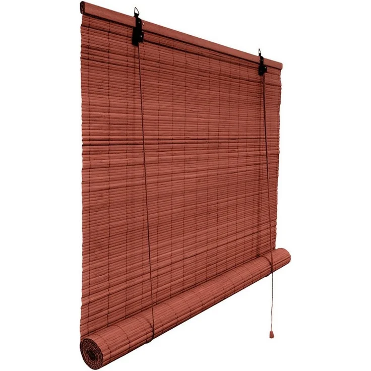 Rollo Bambusrollo, 40 x 130 cm, kirsche, Victoria M, verdunkelnd, ohne Bohren, freihängend, verschraubt, ohne Bohren, zum Schrauben – Bild 3