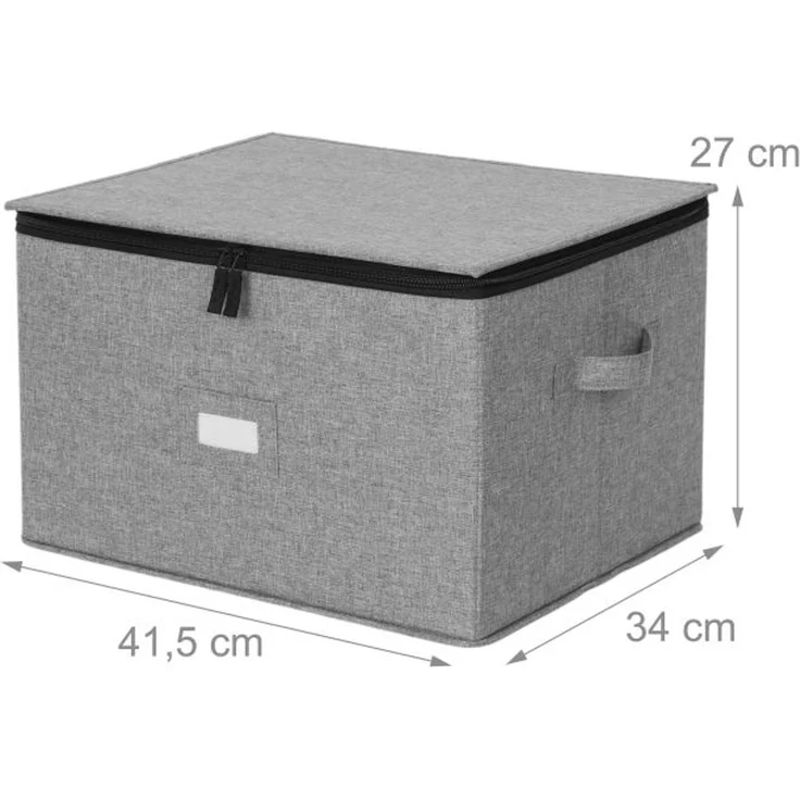 Relaxdays Aufbewahrungsbox für Geschirr 2er Set – Bild 4