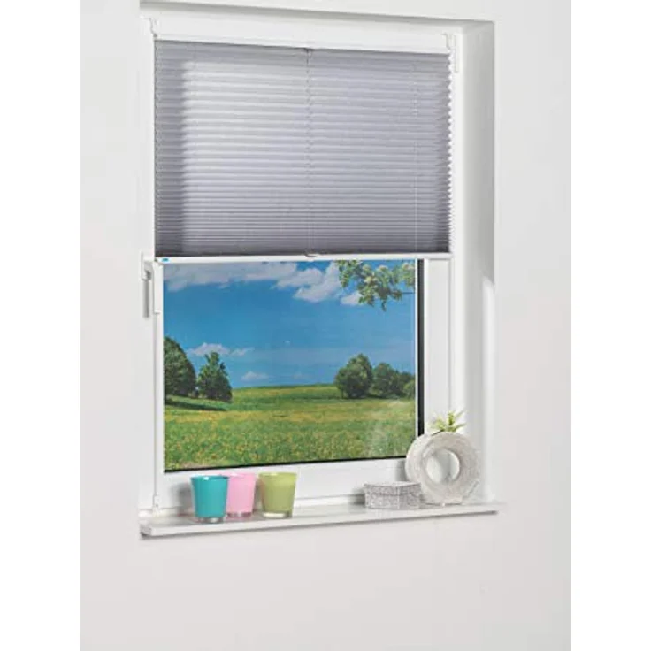 Khome 688899-37 Klemmfix-Plissee, Polyester, Grau – Bild 5