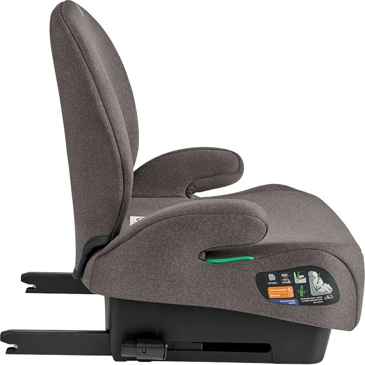 Kikkaboo Kindersitz, i-Size Sitzerhöhung i-Boost (125-150cm) ISOFIX Rückenlehne braun – Bild 3